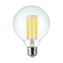 6W LED filamentinė lemputė, E27, G95, 3000K