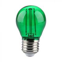 2W LED filamentinė lemputė, E27, G45, žalia šviesos sp.