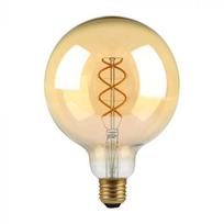 4,8W LED filamentinė lemputė, G125, E27, gintaro sp., 1800K