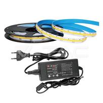 10W/m LED juosta, 420LED/m, IP20, 6000K, 5m, su 60W maitinimo šaltiniu, 24V, 2.5A, IP44