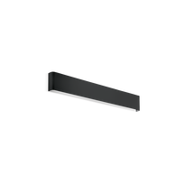 19,5W LED sieninis linijinis šviestuvas DELTA, juodas, 3000K