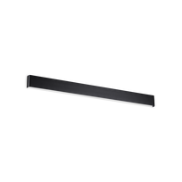 37W LED sieninis linijinis šviestuvas DELTA, juodas, 3000K