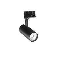 15W LED akcentinis šviestuvas į 3 fazių bėgelį FOX, juodas, 4000K
