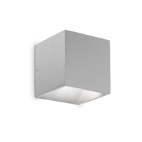 8,5W LED sieninis fasado šviestuvas RUBIK, pilkas, 4000K, IP54