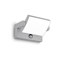 21W LED sieninis fasado šviestuvas SWIPE, pilkas, 3000K, su judesio davikliu, IP54