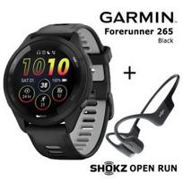 GARMIN Forerunner 265 Black, Gray + Shokz Open Run Black sportinis laikrodis 010-02810-10 / S805-ST-BK