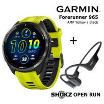 GARMIN Forerunner 965 AMP Yellow / Black + Shokz Open Run Black sportinis laikrodis 010-02809-12 / S805-ST-BK