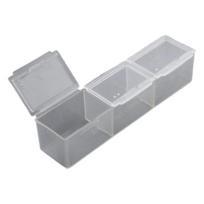 Organizatorius 3 skyriai - 110x25mmx25mm - rakinamas niekučių konteineris