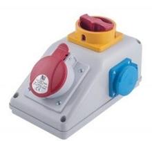 PawBol R-BOX B.165/1/LP-S plastikinis skydelis su kištukiniais lizdais (1x16A/250V, 1x250V)