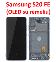 Samsung S20 FE ekranas (OLED) su rėmeliu : Spalvos - Mėlyna