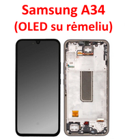 Samsung A34 ekranas (OLED) su rėmeliu