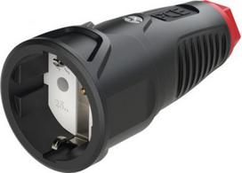 Socket outlet, rubber 16A 250V 3p (2P+E) IP20, black TAURUS2 2510-sr | 9003399465420