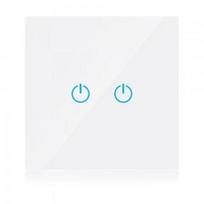V-tac WiFI jungiklis, liečiamas, su dviem jungikliais, suderinamas su amazon alexa bei google home, baltas