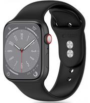 Juoda apyrankė Apple Watch 8 / 9 / 10 / 11 / SE / ULTRA (44 / 45 / 46 / 49 MM) laikrodžiui "Tech-Protect Silicone"