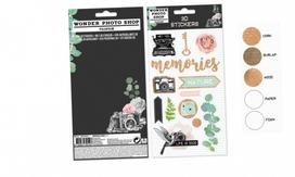 Skrebinimo lipdukai - „Vintage Nature 3D“ (13 vnt.)