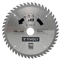 Pjovimo diskas medienai Tivoly XT50514004449; 216x1,7x30 mm; Z48
