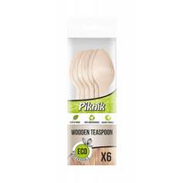 Vienkartiniai mediniai šaukštai PIKNIK Eco 6 vnt.