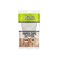 Vienkartinės popierinės stiklinės PIKNIK Eco 6 vnt.