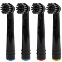 Elektrinio dantų šepetėlio antgalis "Precision EB17-P x4" juodas pakaitinis antgalis su "DailyClean