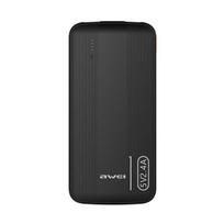 Atsarginis maitinimo šaltinis ("Power Bank") Išorinė baterija Power Bank Awei P20K 5V / 2.4A 10000mAh juoda