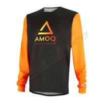 Off Road Marškinėliai AMOQ Ascent Comp Juodi / Oranžiniai