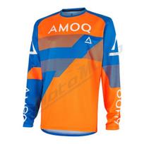 Off Road Marškinėliai AMOQ Ascent Strive V2 Jersey Oranžinė / Mėlyna