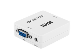RoGer VGA to HDMI Video Signal Converter (+Audio), White