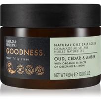 Baylis & Harding Goodness Oud, Cedar & Amber druskos šveitiklis kūnui 450 g