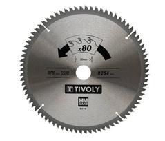 Pjovimo diskas medienai Tivoly XT50514004476; 254 mm; Z80; 3°