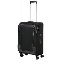 Vidutinis medžiaginis lagaminas American Tourister Pulsonic V Juodas (Asphalt Black)