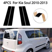 Automobilio statramsčio stulpų formavimo dangtelio apdailos apdaila, skirta Kia Soul 2010–2013 langų apdailai BC stulpelių lipdukai
