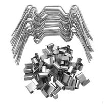Patvarūs nerūdijančio plieno šiltnamio stiklo spaustukai vejai ir terasai Z 50pcs W 50pcs