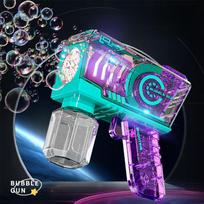 Burbulių pūtimo žaislai su LED šviesomis, automatinis burbuliukų generatorius, 10 skylučių burbuliukų lazdelės, pūstuvai, burbuliukai, lauko vakarėliams, vaikams