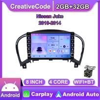 Skirta Nissan Juke 2010-2014 su mygtuko rankenėle Android automobilinis radijas Multimedijos grotuvas Navigacija stereo GPS 2 Din Carplay 2+32GB 2+32GB