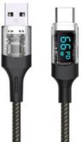 Fuj:tech USB-A to USB-C cable with LED display, 2 m (922972)