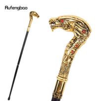 Auksinė prabangi drakono galvutė vaikščiojimo lazda, madinga dekoratyvinė lazda Gentleman Elegant Cosplay lazdelės rankenėlė Crosier 93 cm