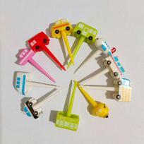 Animacinis vaisių šakutės dantų krapštukai Mielas gyvūnas Maisto pasirinkimas Mini pietų dėžutės dekoracija 11PCS yellow