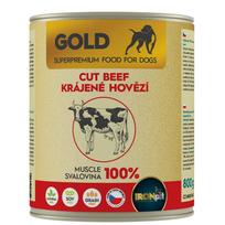 IRONpet Gold Dog Beef cut muscle jautienos raumens konservai šunims, Svoris 800 g