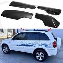 Juoda 4vnt stogo bagažinės strypo bėgio galinio gaubtelio korpuso keitimas TOYOTA RAV4 2001 2002 2003 2004 2005 automobilių priedai