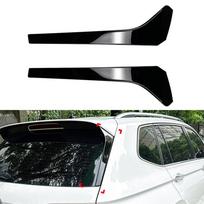 1 pora blizgaus juodo galinio lango šoninio spoilerio, skirto VW Tiguan R-Line MK2 2017-2023 m.