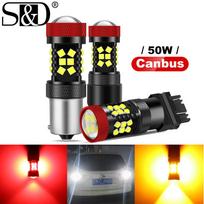 1PC T20 LED CANBUS lemputė be hiperblykstės 7443 7440 W21/5W LED W21W P21W Py21W BAU15S BA15S BAY15D 1156 P21/5W P21/7W automobilio žibintai posūkio signalo atbulinės eigos lemputė 1156 BAU15S PY21W raudona