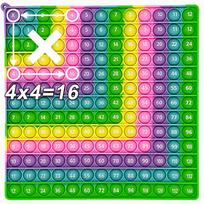 Macaron 12x12 daugybos žaidimai Pop Fidget žaislai, stačiojo kampo laiko diagrama lenta matematikos žaislai lavinantis žaislas mokytojoms mergaitėms pink