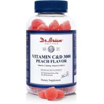 Dr. Brian Vitamin C&D 3000 Peach Flavor, 100 tablets, 1 unit,Korean health food