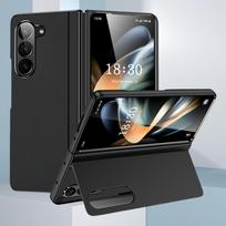 Prabangus apsauginis kietas mobiliojo telefono dėklas, skirtas Samsung Galaxy Z Fold6 5G sulankstomas 5 sulankstomas 5 6 sulankstomas 4 sulankstomas 3 sulankstomas 4 3 stovo funkciniai dangteliai for Samsung Z Fold 3 juoda