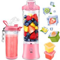 Portable Blender for Shakes and Smoothies with Travel Cup 600ML mėlyna