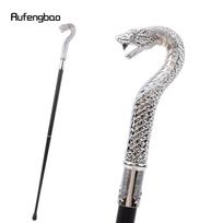 Balta prabangi vaikščiojimo lazda su gyvatės rankena, skirta vakarėliui, dekoratyvinė lazdelė Elegantiška vaikščiojimo lazda „Crosier Knob“, 85 cm