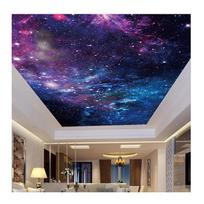 Lubų freska 3D Gražus žvaigždėtas dangus Tapetai Svetainė Miegamasis Lubų Sienos Freskos Dekoras 200 cm(W) x 140 cm(H)