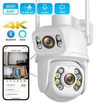 8MP 4K Lauko PTZ IP Kamera Wifi ICsee Dvigubos Objektyvas Žmogaus Aptikimas CCTV Apsaugos Kamera Naktinis Matymas 4MP Camera