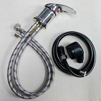 Faucet Set for Hair Washing with Flexible Hose Attachment Black Sprinkler