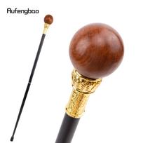 Ruda medinė rutulinė lazda Madinga dekoratyvinė medinė lazda Džentelmeno elegantiška Cosplay lazda Krozierius 94cm